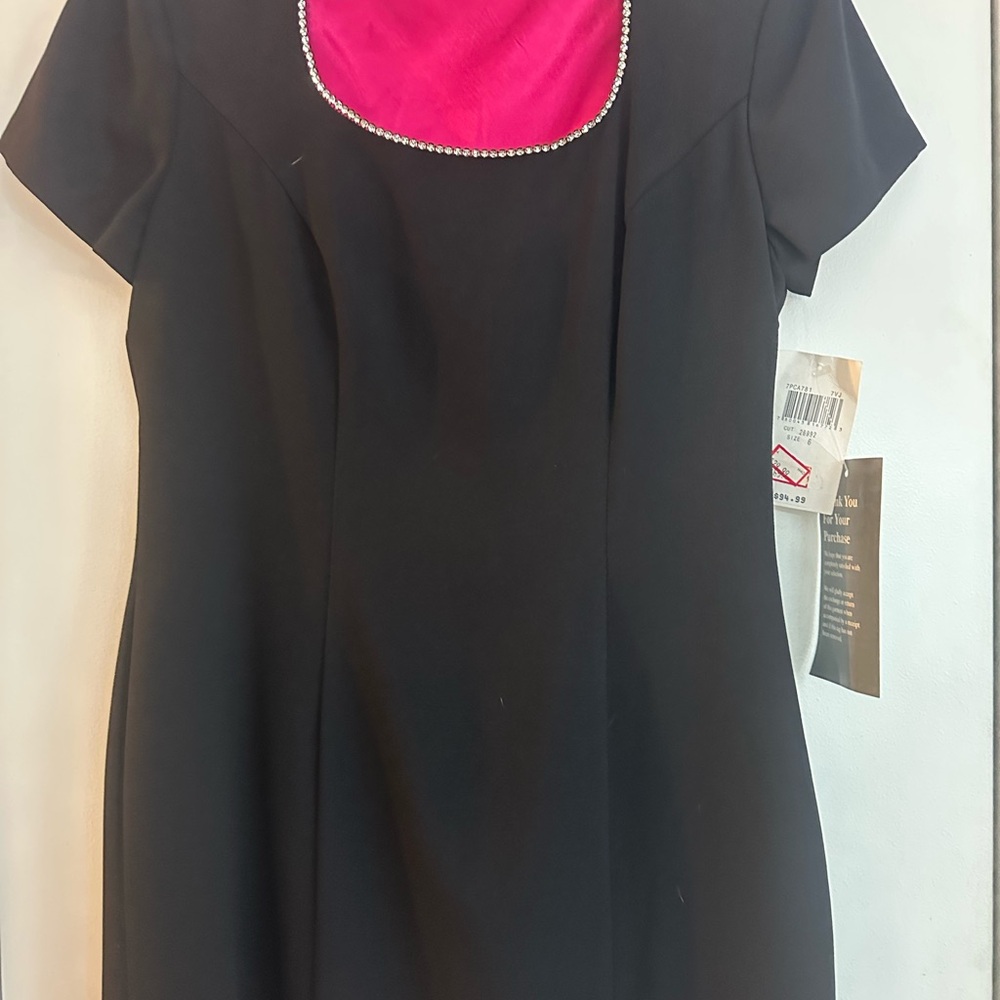 & Other Stories Black Dress with Pink Accent